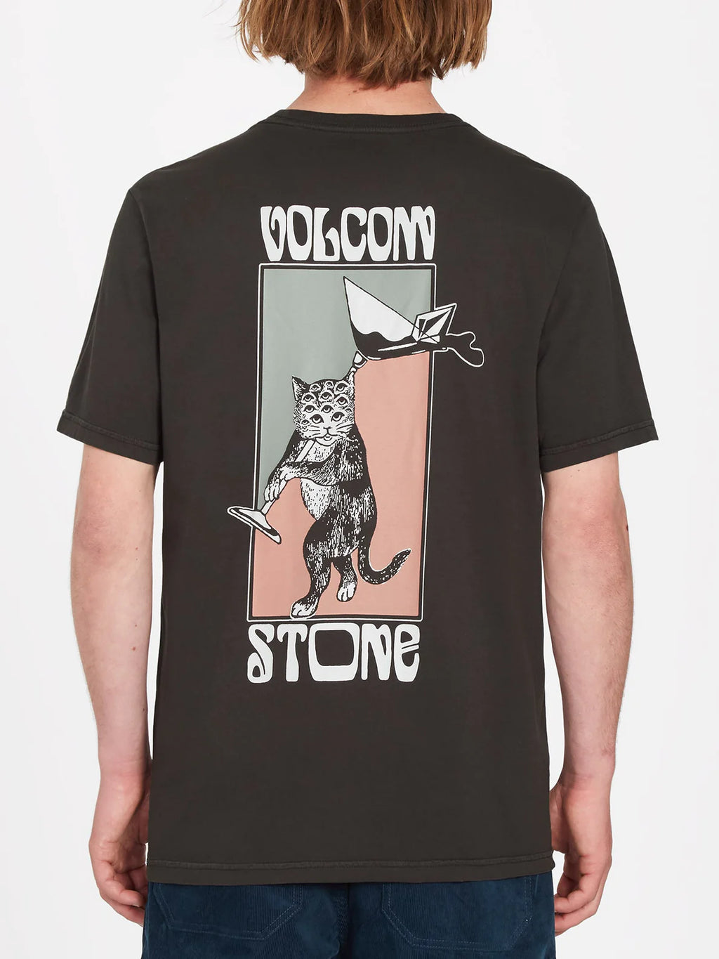 T-shirt Volcom Feline - Nera risciacquata