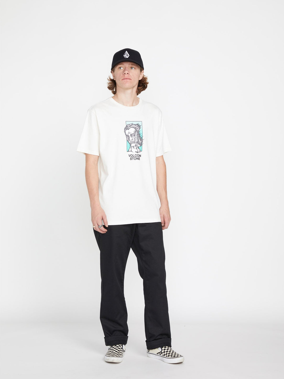 T-shirt color crema di Volcom Heckle SS