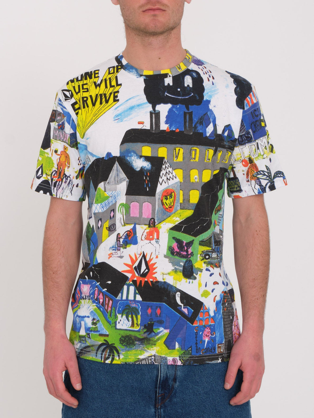 T-shirt con stampa Volcom Impeduglia