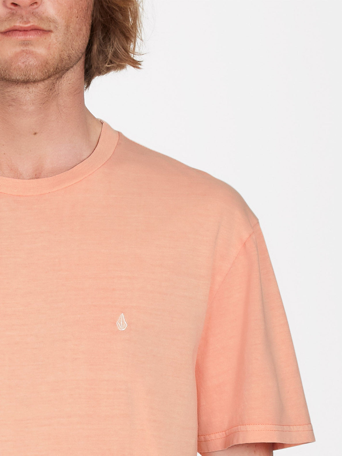 T-shirt Volcom Solid Stone con stemma color pesca