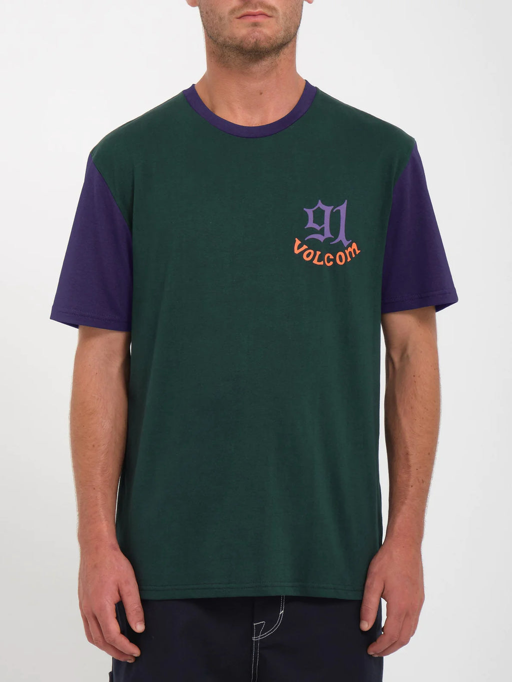 T-shirt Volcom Nando Von Arb Color Block - Pino Ponderosa