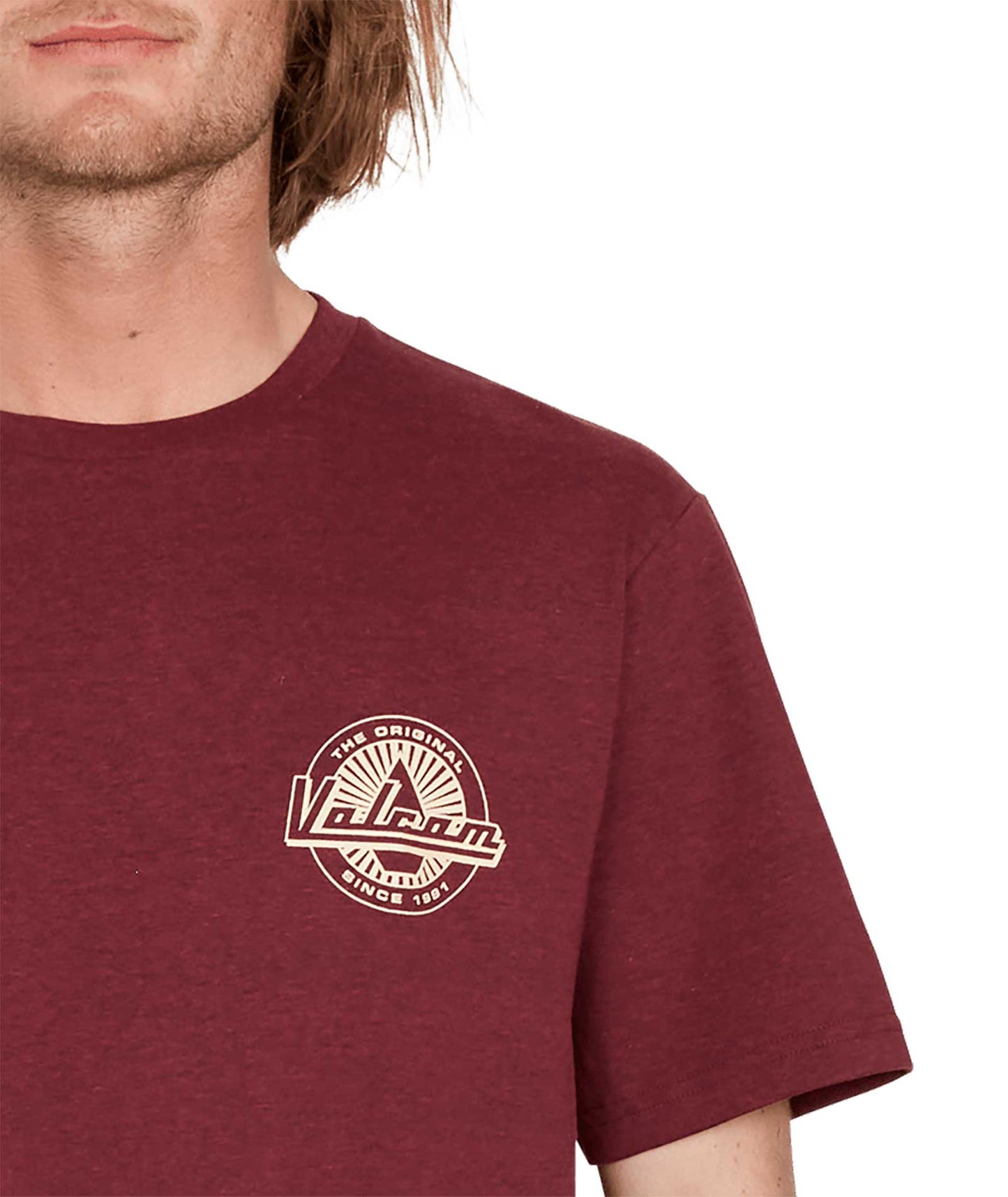 Camiseta Volcom Initial Heather SS - Ameixa