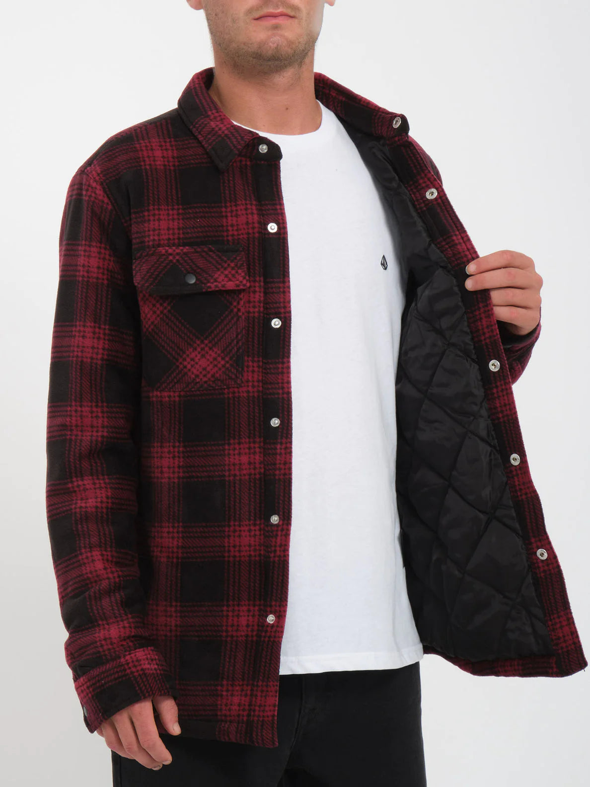 Volcom Polar Bowered Overshirt - Wine