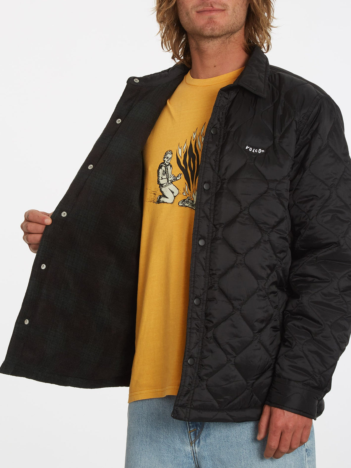 Sobrecamisa Volcom Polar Bowered Plus - Black | surfdevils.com