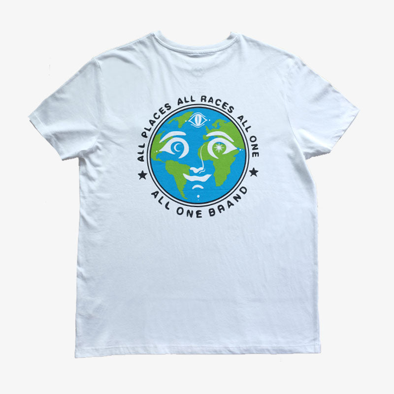 T-shirt Bio All One All Races - Blanc