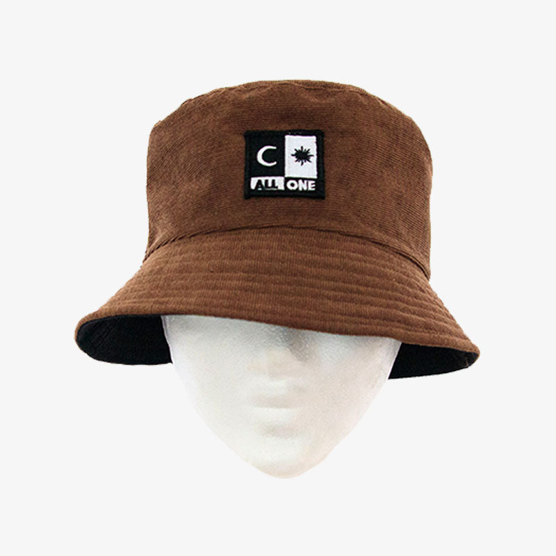 All One Brand Corduroy Reversible Bucket Hat – Brown/Black