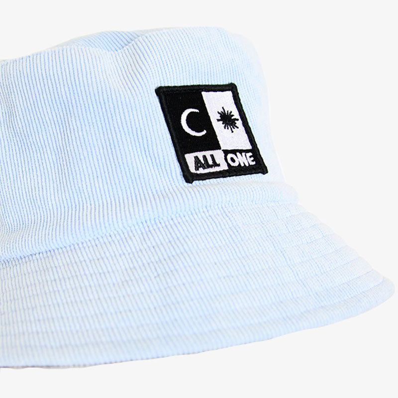 All One Brand Corduroy Reversible Bucket Hat – Light Blue/Black