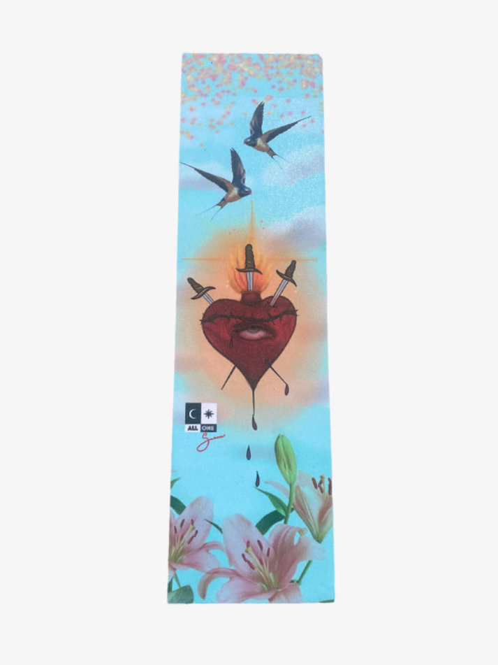 Sandpaper All One Magic griptape Swallow and Heart