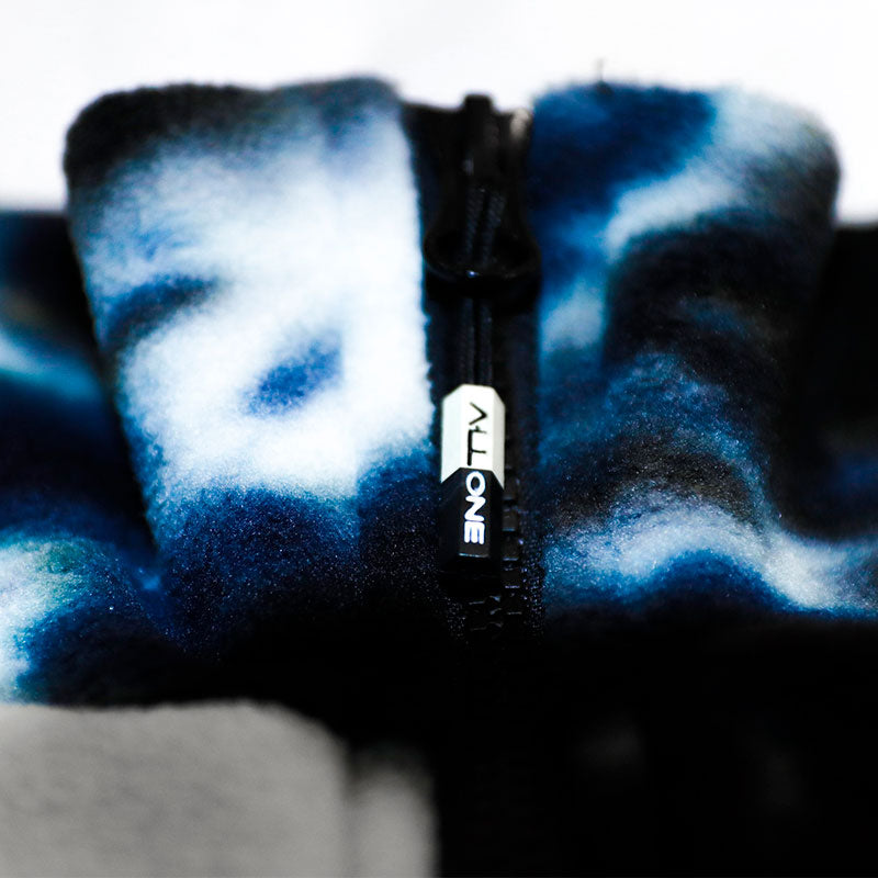 All One Moonphases Fleece mit halbem Reißverschluss – Storm Tie Dye