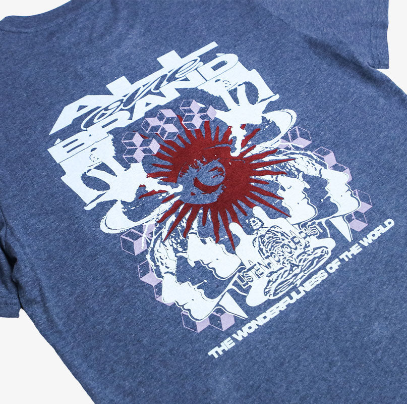 All One Listen To Your Past Tshirt – Heather Blue | surfdevils.com