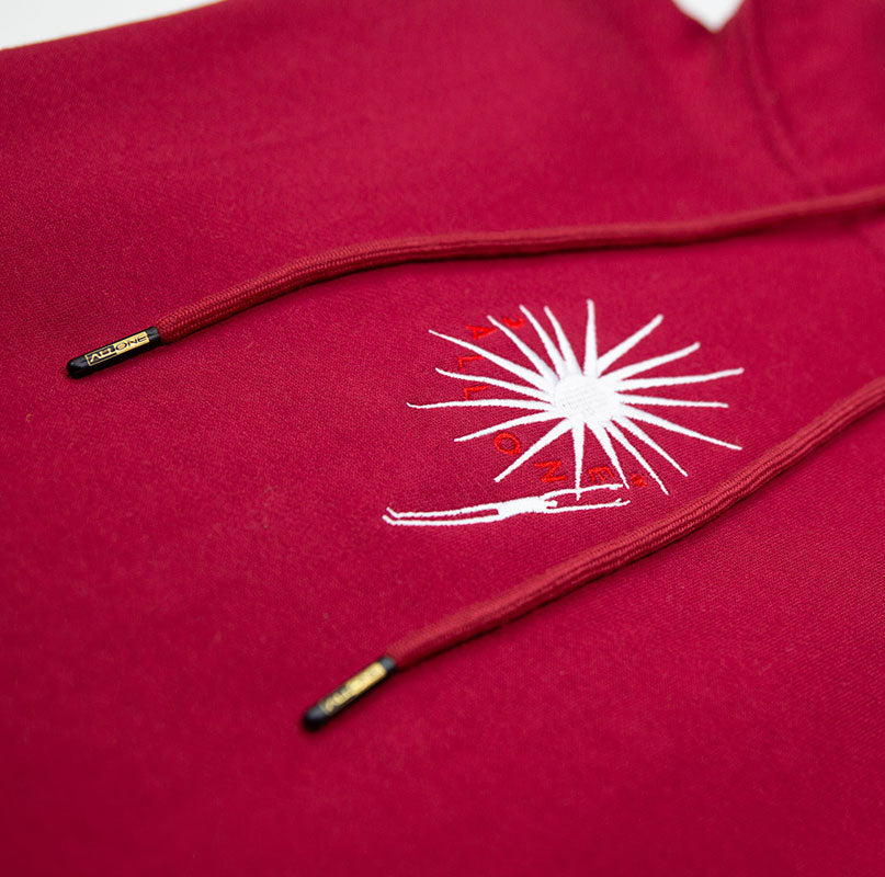 All One Sweatshirt See The Stars Hoodie- Burgundy