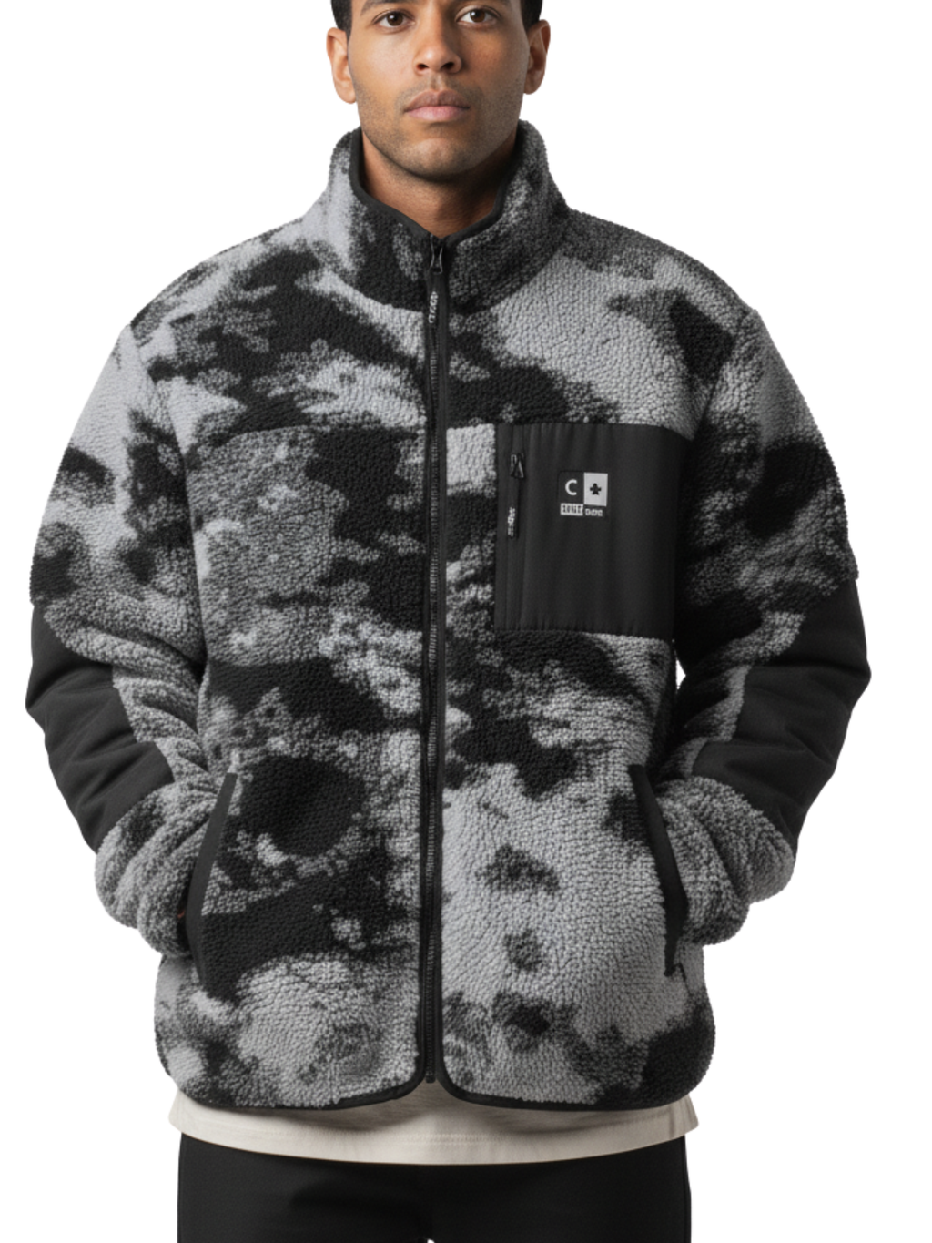 All One Brand Fleece Jacket - Camo Black