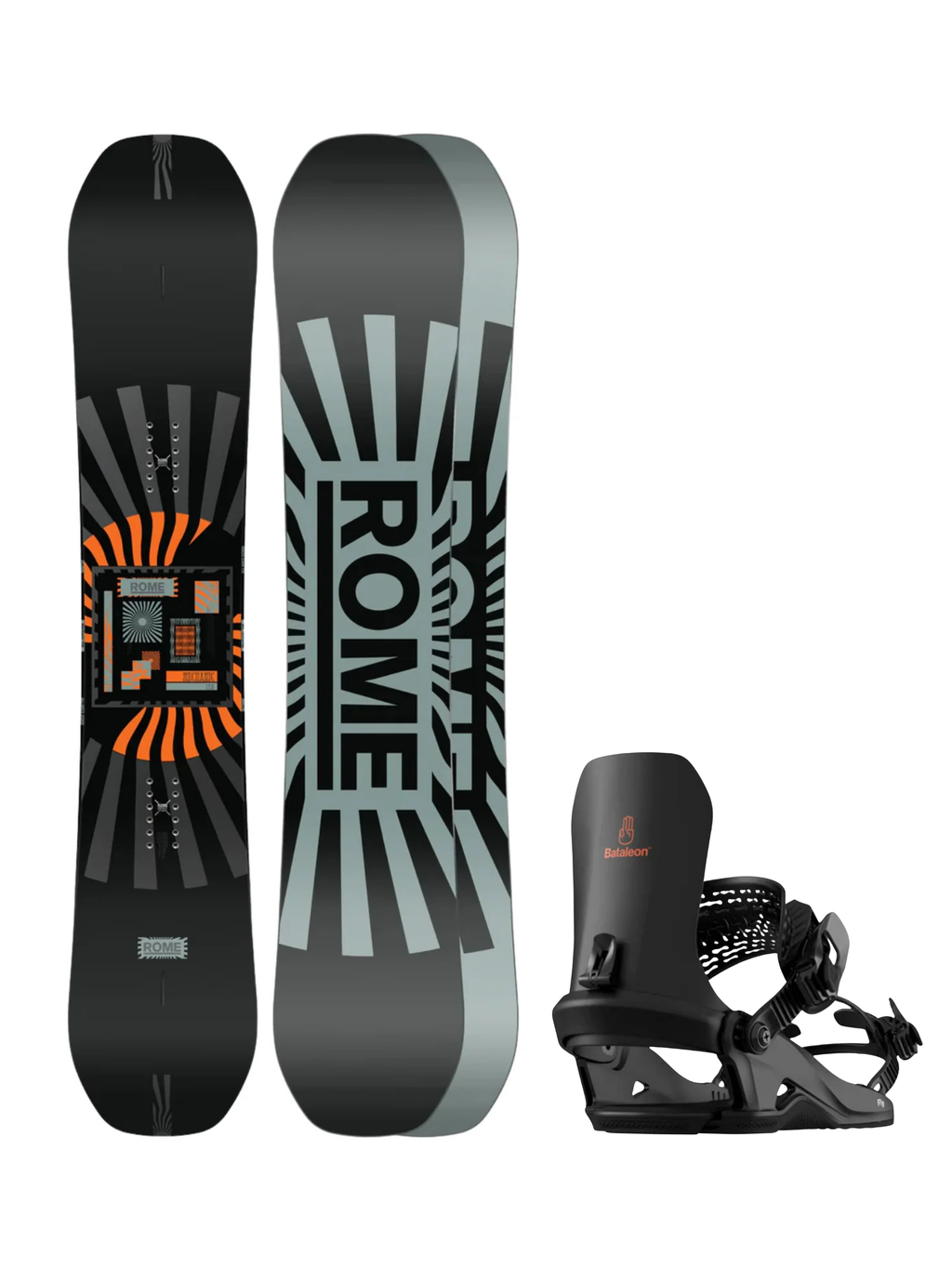 Snowboard-Set Rome Mechanic 157W + Bataleon Fly Bindungen
