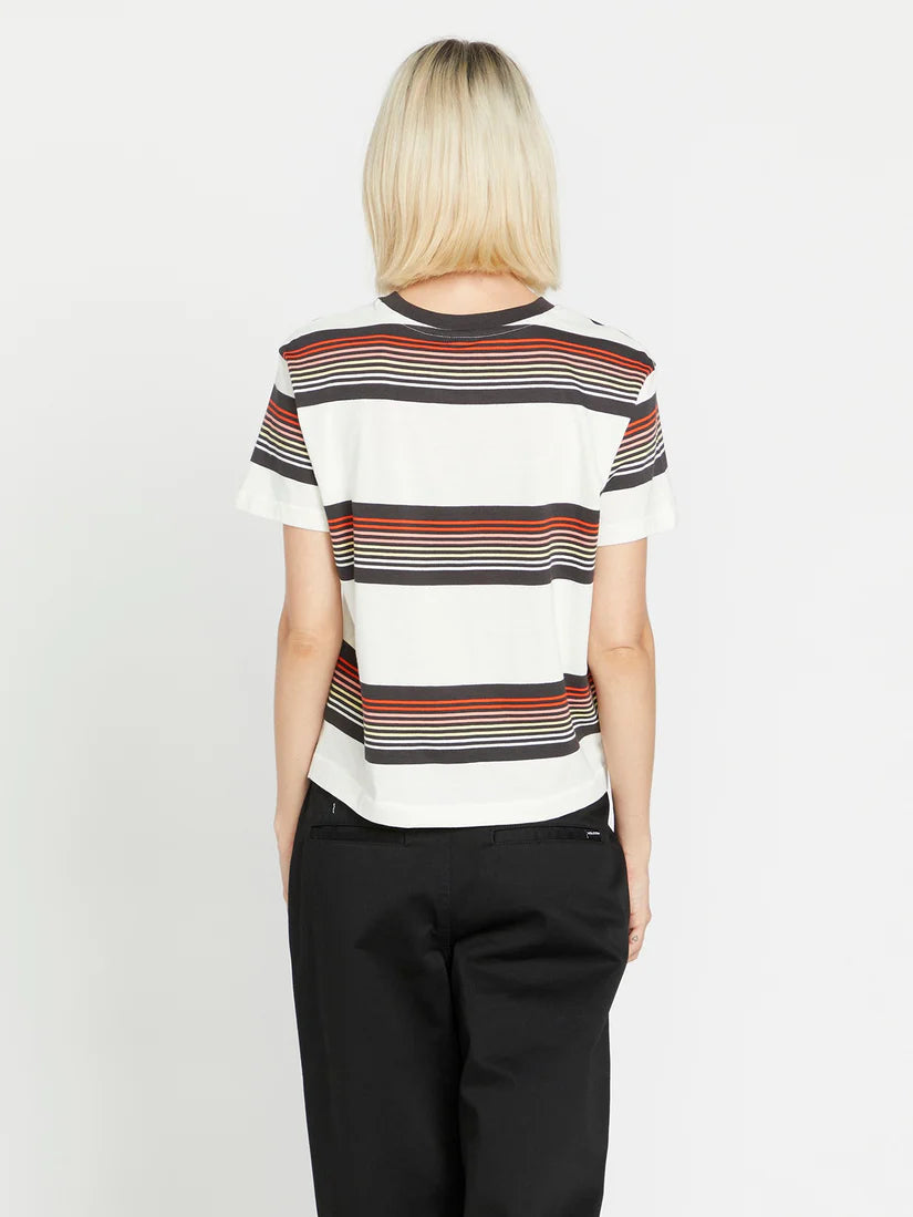 T-shirt Fille Volcom Halite stripe - Firecracker