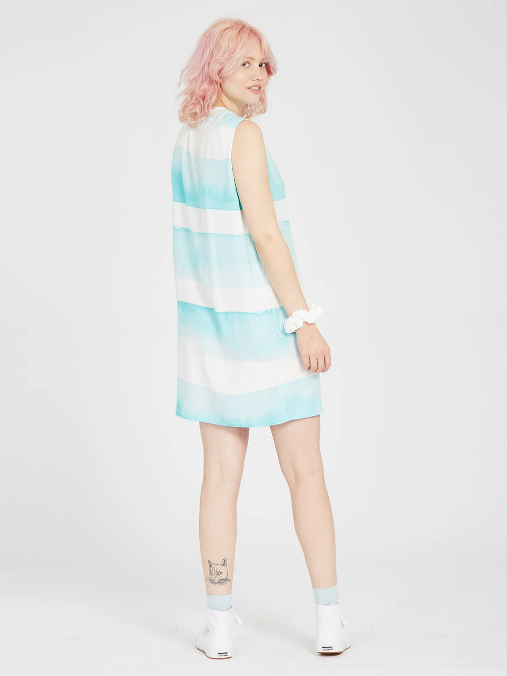 Volcom Robe Stay Stripes Kleid – Blasses Aqua
