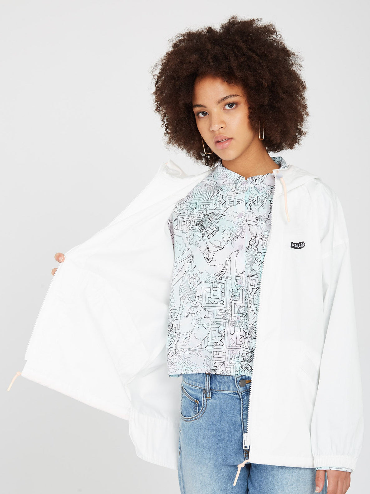 Volcom Play and Cheel Jacket - Star White