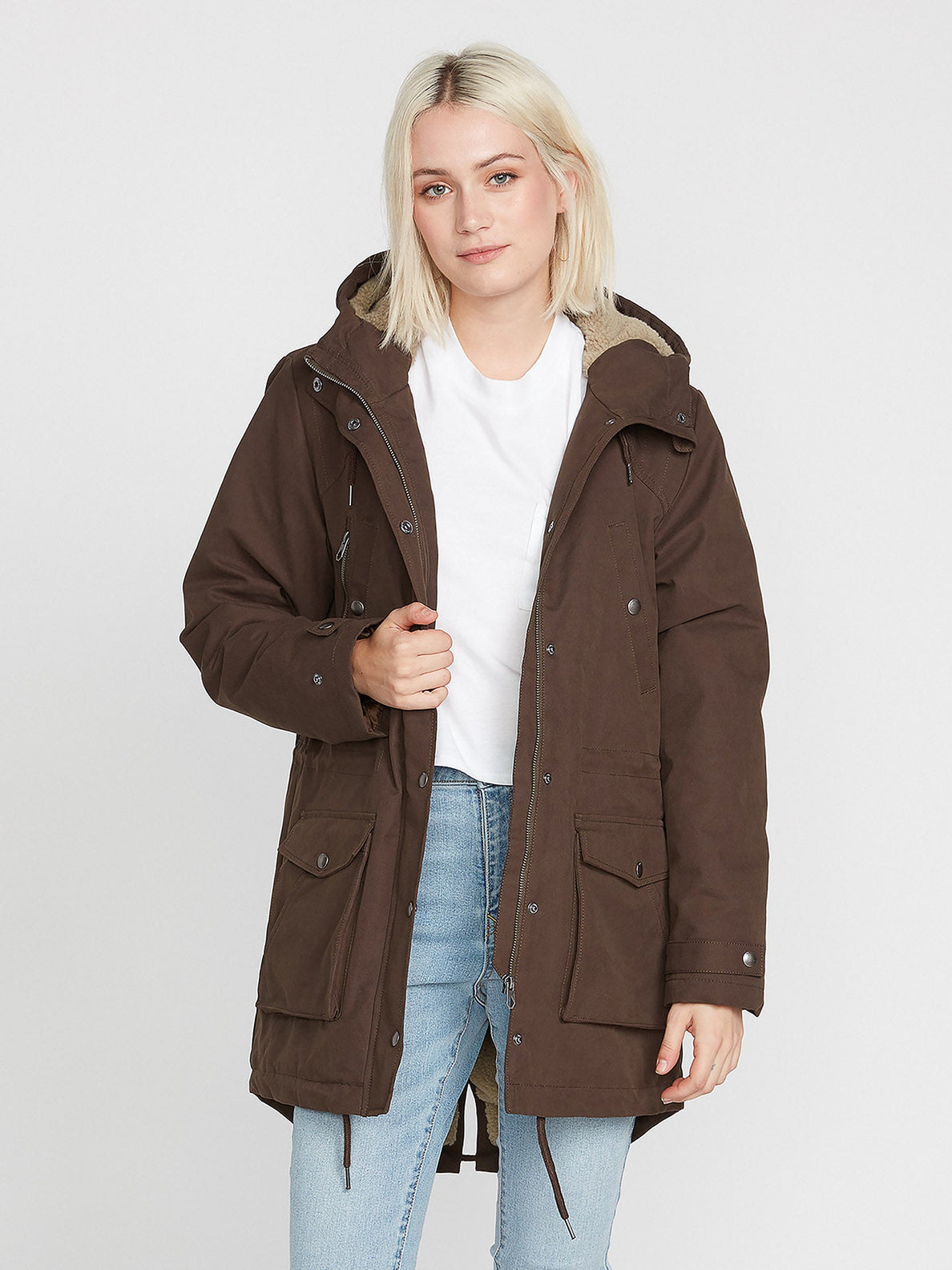 Volcom Walk on by 5k Parka Jacke – Espresso