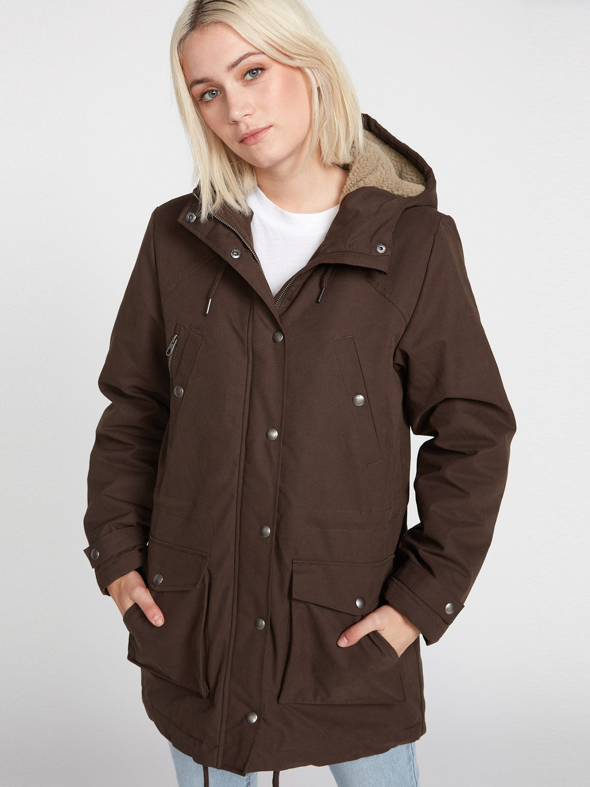 Volcom Walk on by 5k Parka Jacke – Espresso