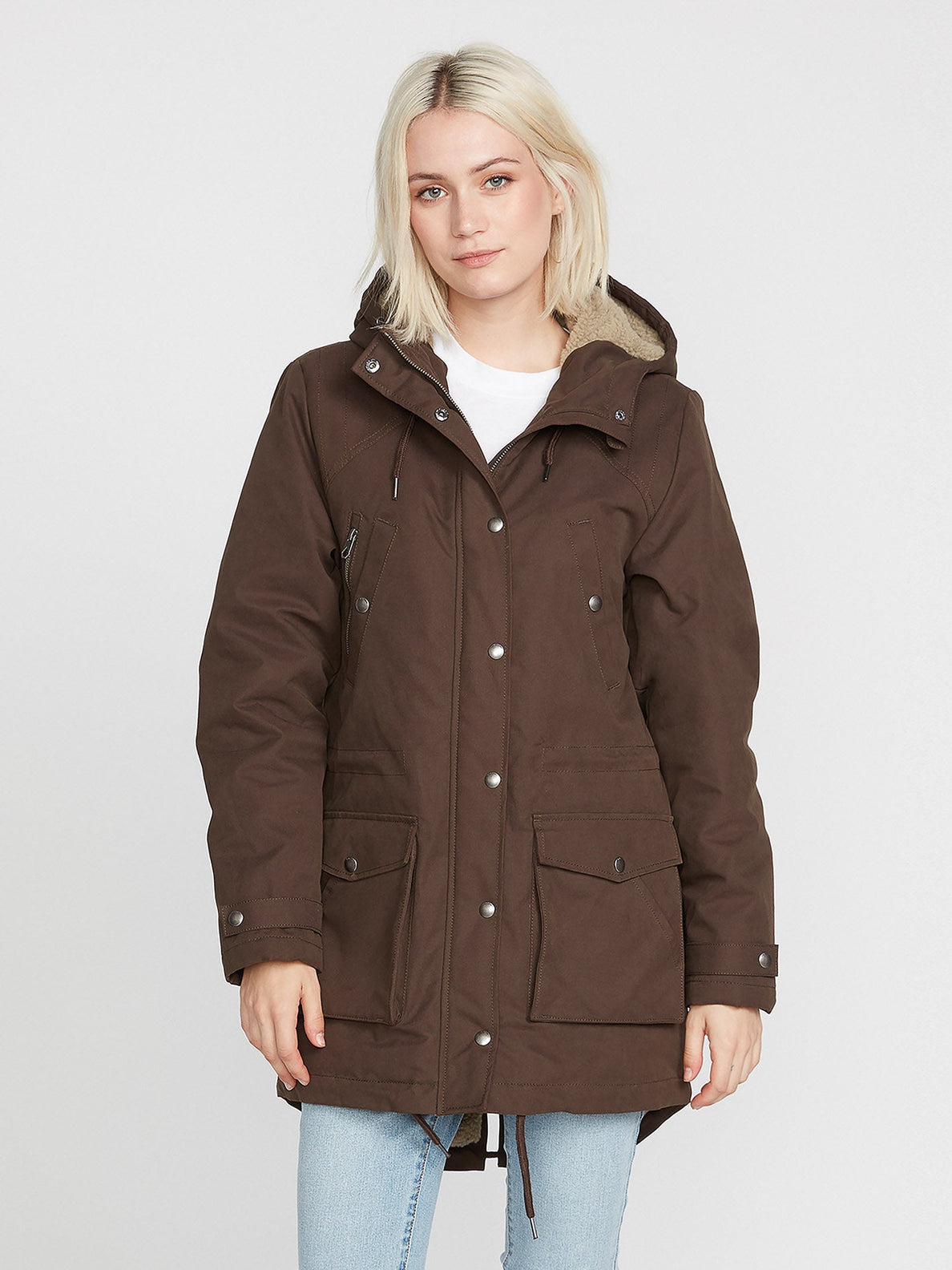 Volcom Walk on by 5k Parka Jacke – Espresso