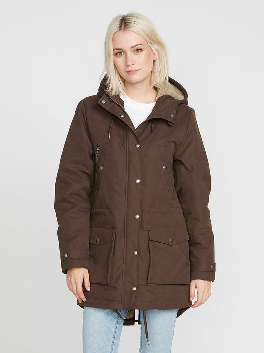 Volcom Walk on by 5k Parka Jacket - Espresso