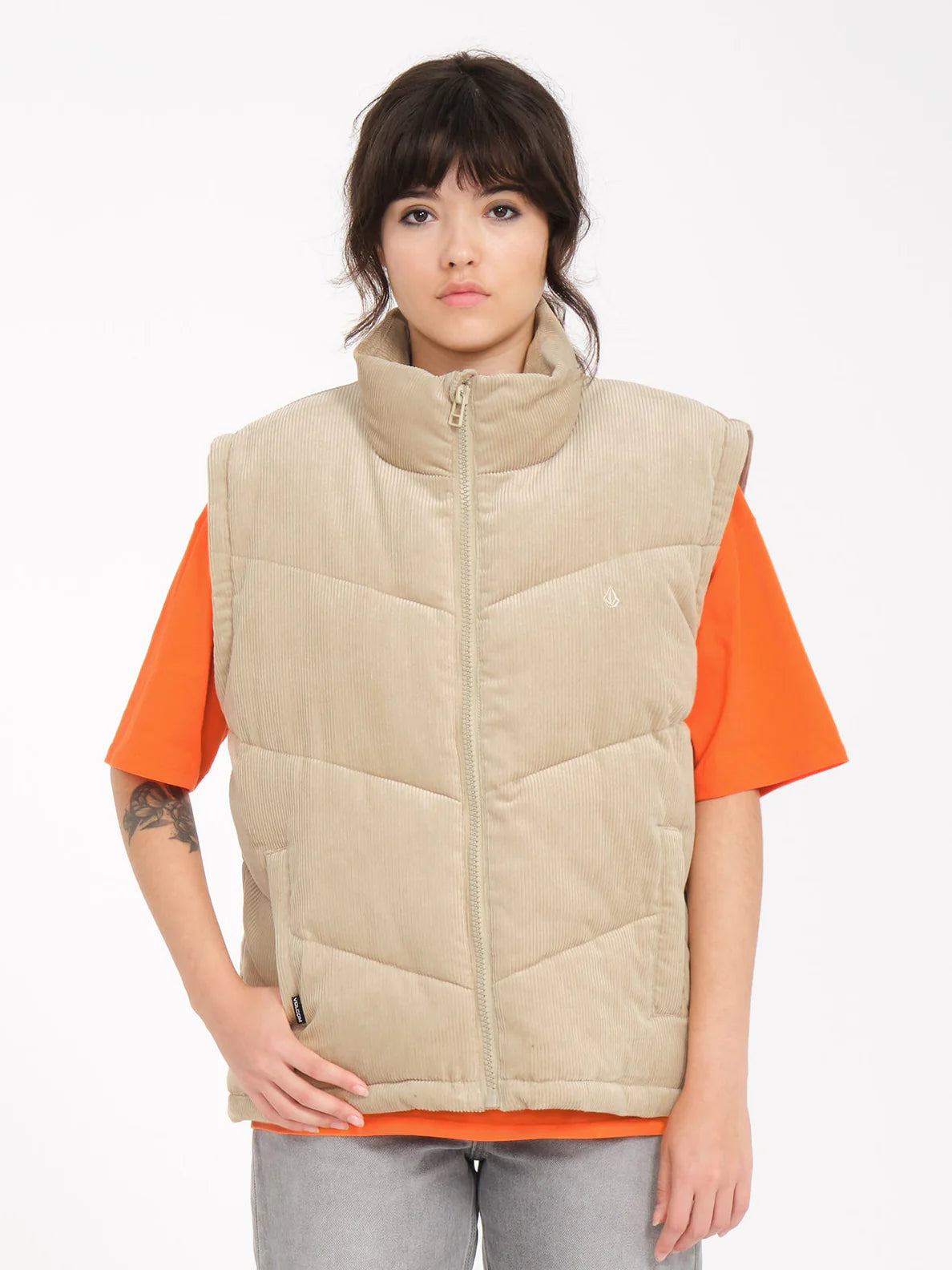 Chaqueta Mujer Volcom Cord'n Puff - Khaki