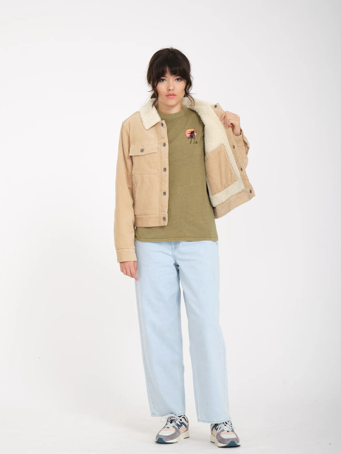Khaki corduroy jacket womens hot sale