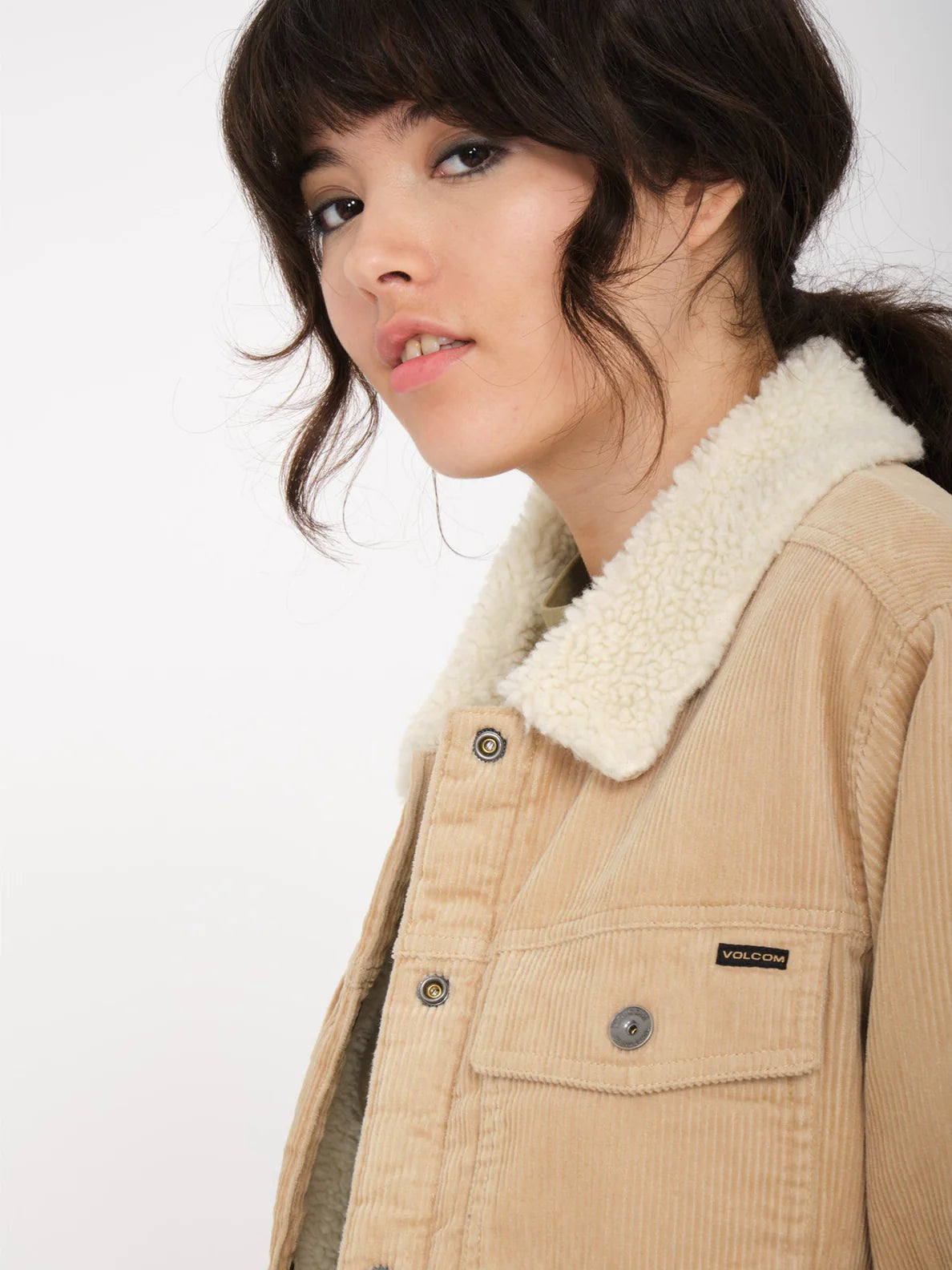 Jaqueta de veludo feminino Volcom Radstone - Caqui | Collection_Zalando | Volcom Shop | Women's jackets | surfdevils.com