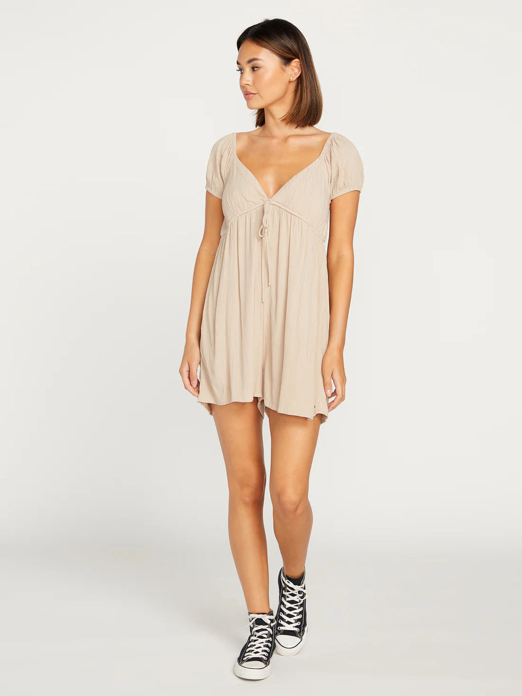 Volcom Moonblast Romper Jumpsuit - Taupe