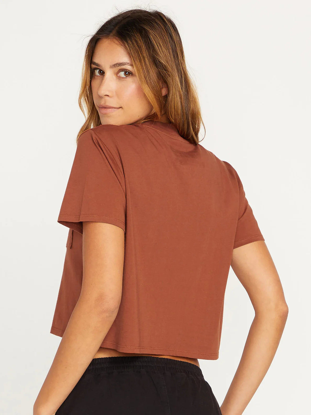 Volcom Pocket dial Girl's T-shirt - Dark Clay