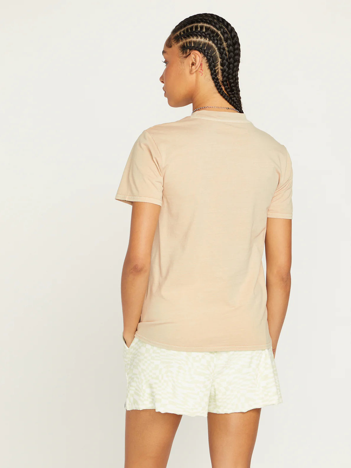 Camiseta feminina Farm To Yarn Lock It Up da Volcom - Taupe