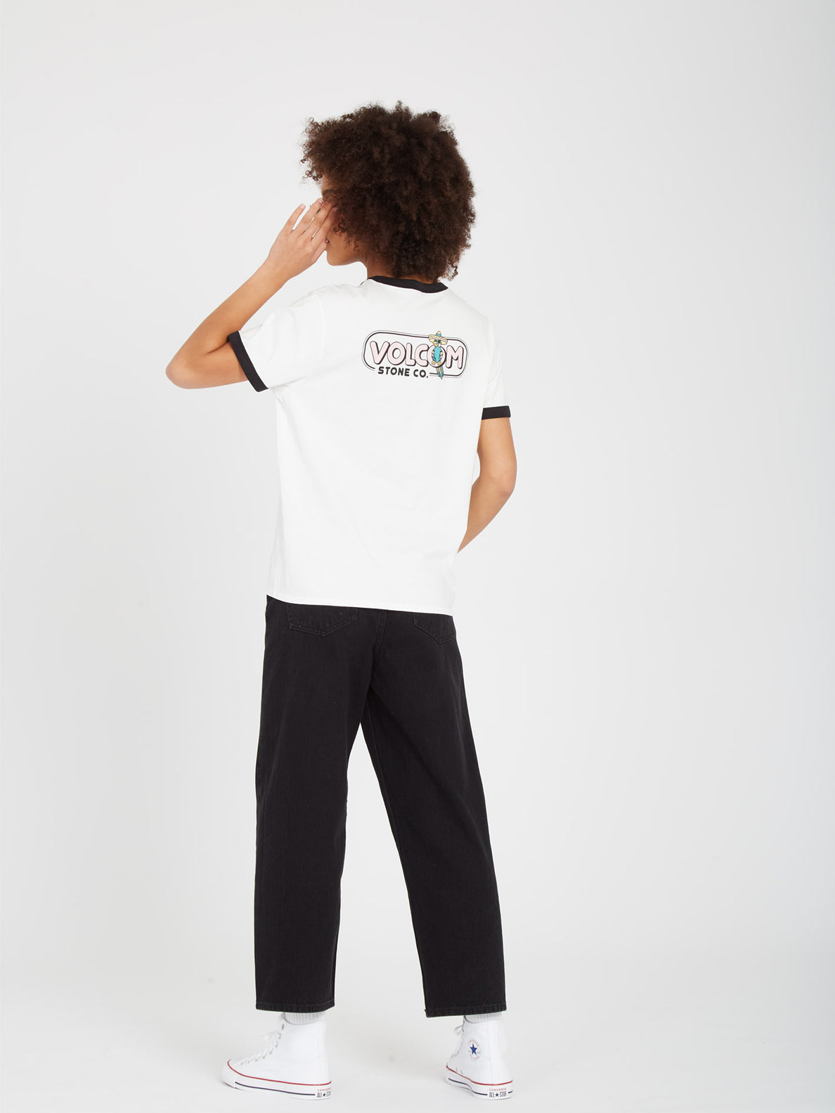 Camiseta Mujer Volcom Truly Ringer - Star White