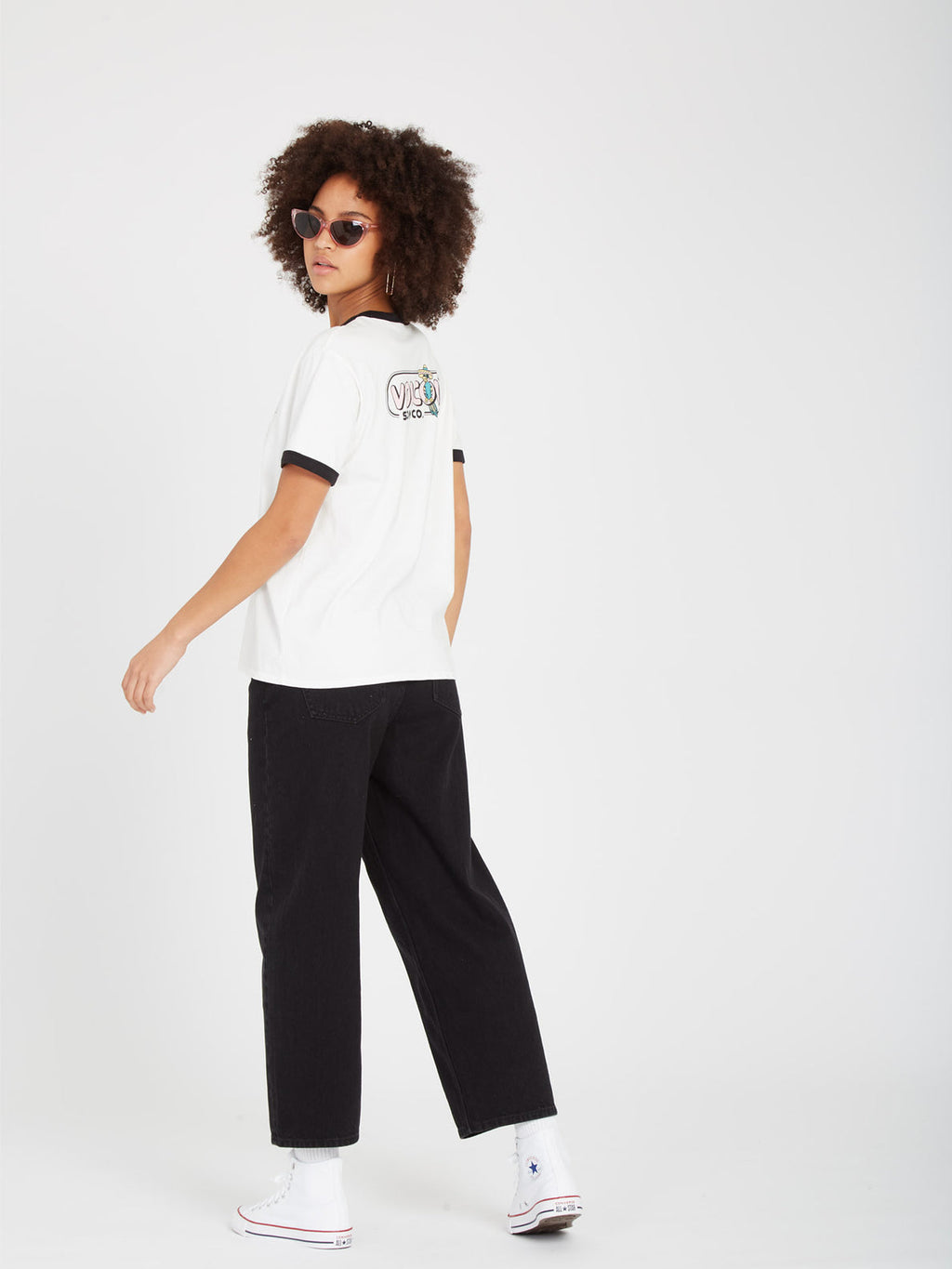 Camiseta Mujer Volcom Truly Ringer - Star White
