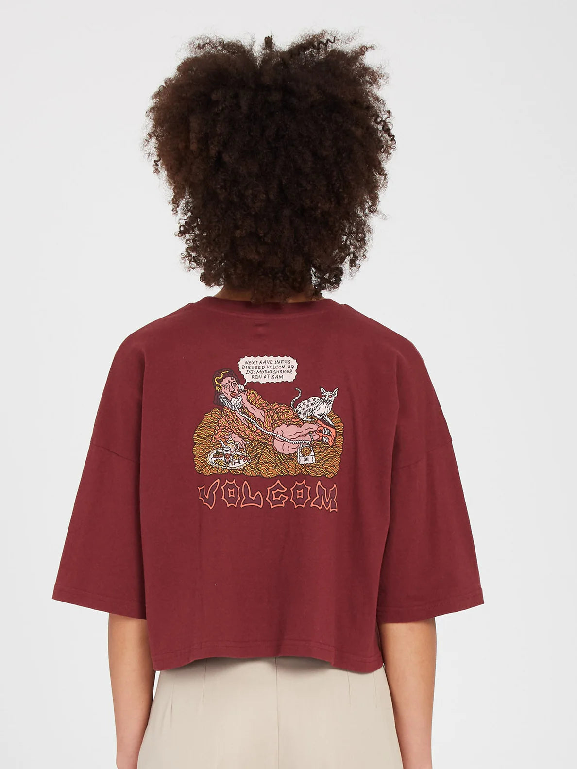 Camiseta Chica Volcom Drumstone - Burgundy