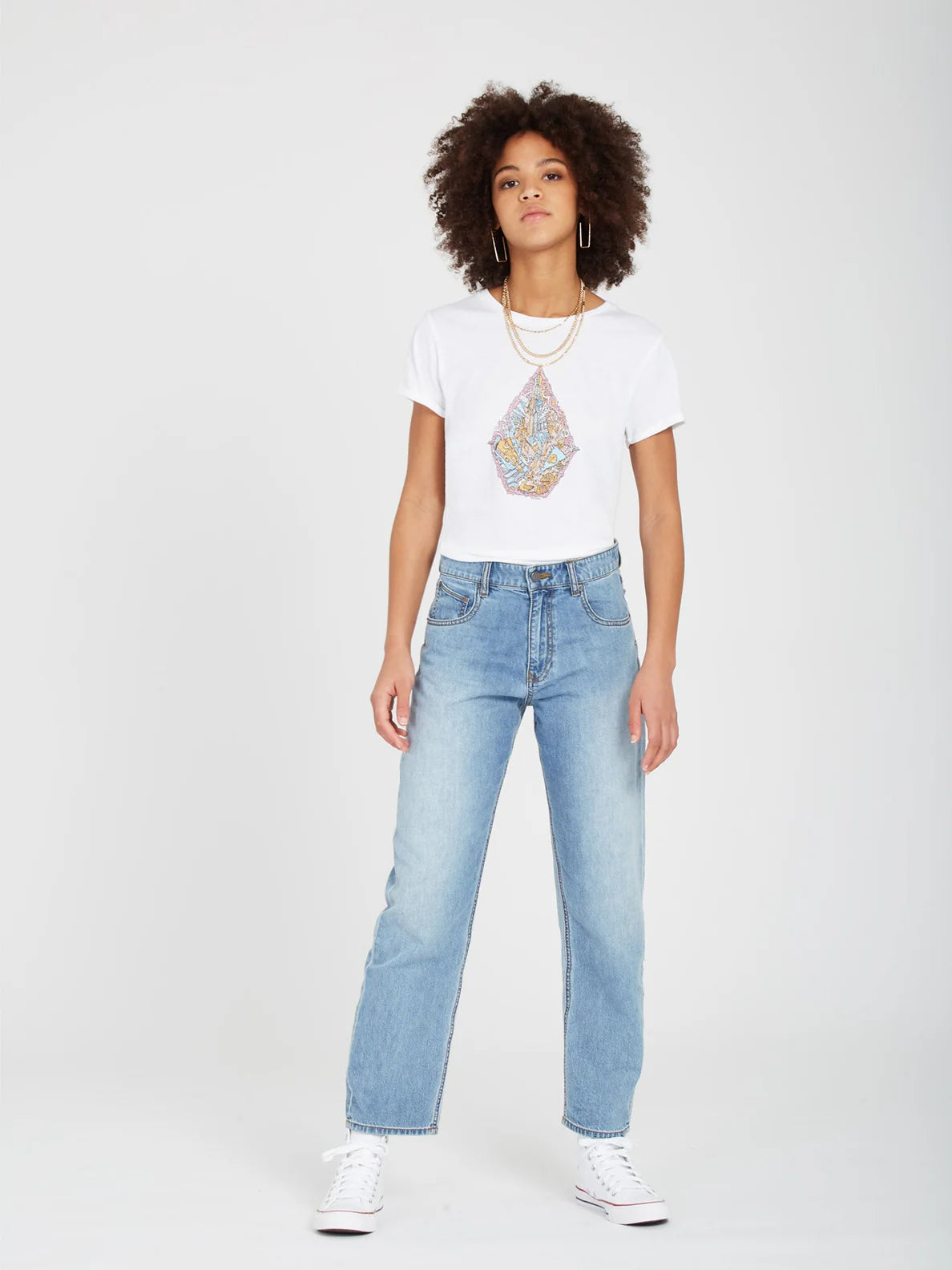 Volcom Radical Daze Girl's T-Shirt - White