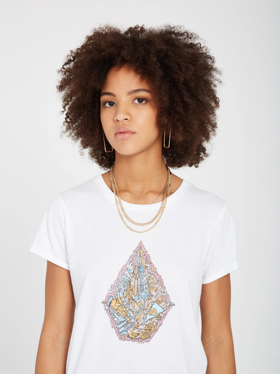 Volcom Radical Daze Girl's T-Shirt - White