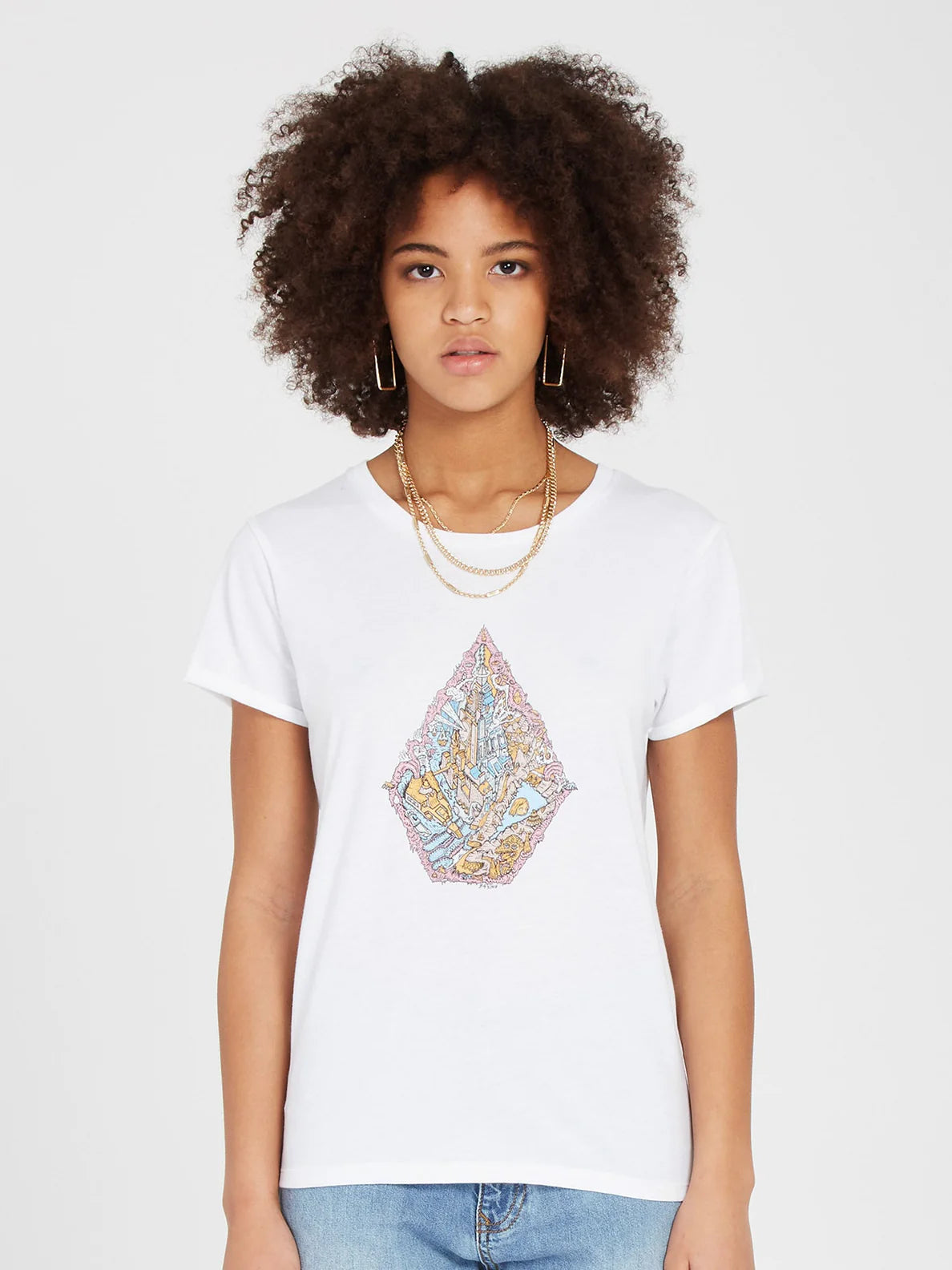 Camiseta Chica Volcom Radical Daze - White | Camisetas manga corta de mujer | Volcom Shop | surfdevils.com