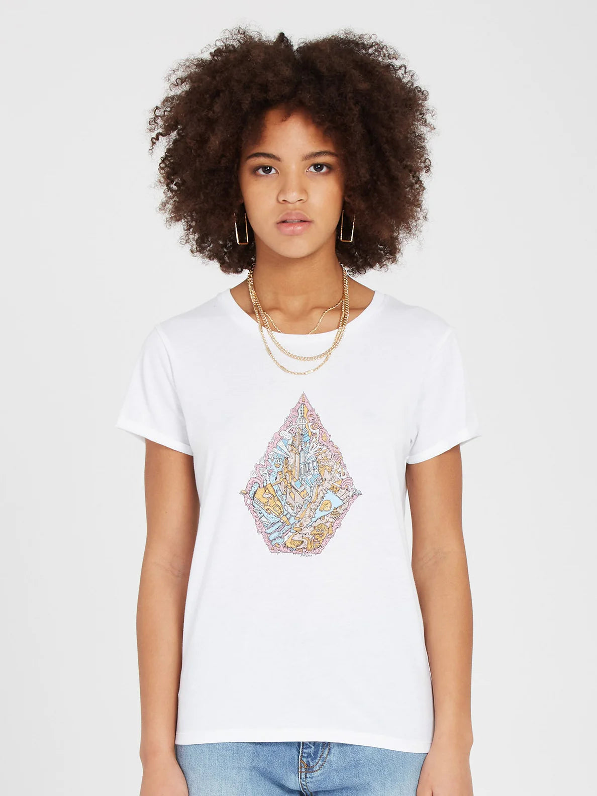 Volcom Radical Daze Girl's T-Shirt - White