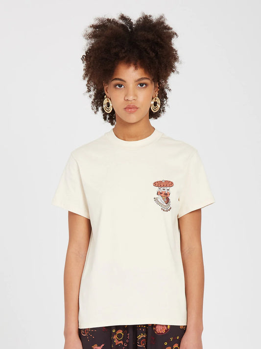 Volcom Connected Minds Mädchen-T-Shirt – Sand