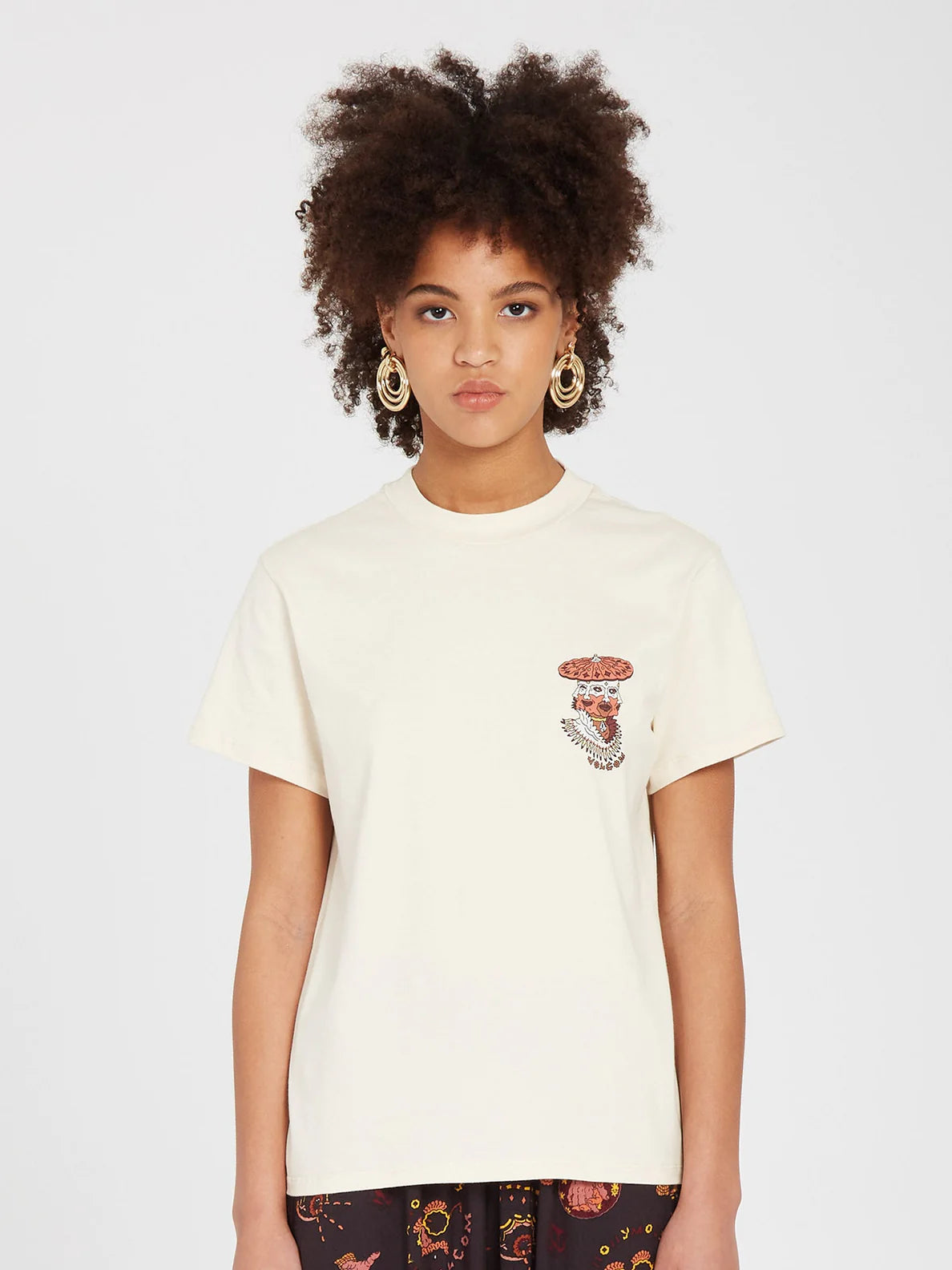 T-shirt da ragazza Volcom Connected Minds - Sabbia