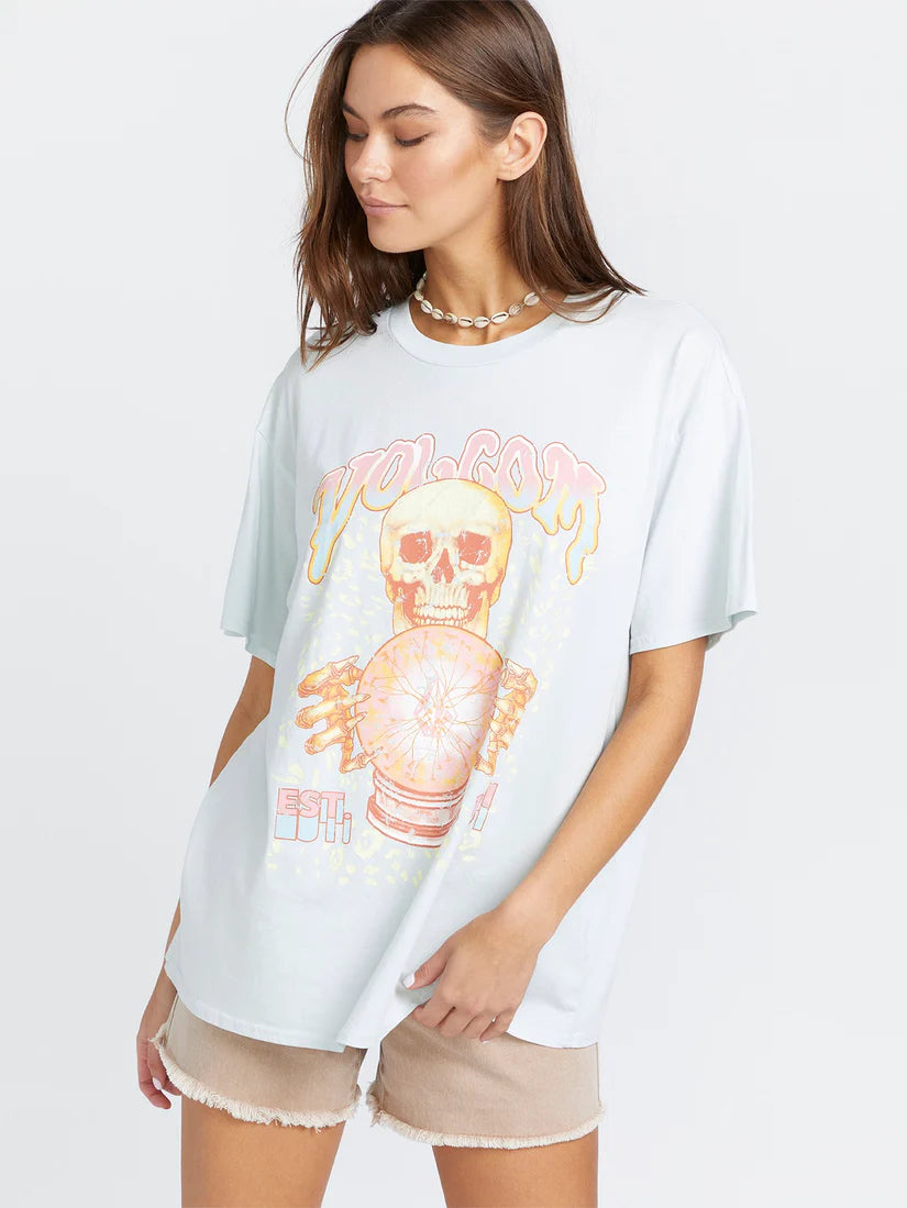 T-shirt da ragazza Volcom Stones Throw - Cloro