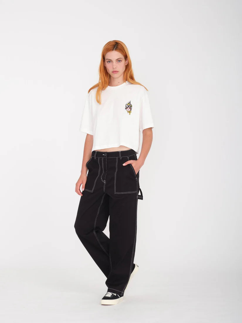 Volcom Drumstone Girl's T-Shirt - Star White