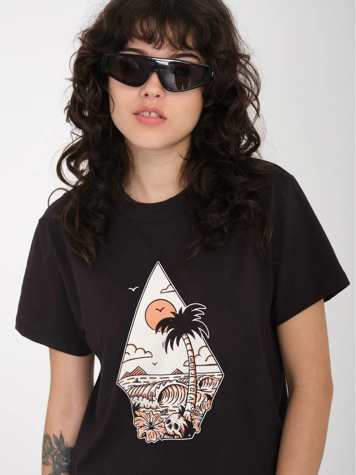 Volcom Radical Daze Mädchen T-Shirt – Schwarz