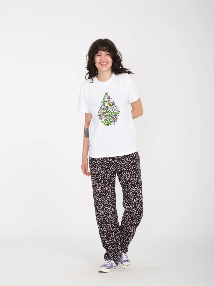 Volcom Radical Daze Girl's T-Shirt - White | Collection_Zalando | Volcom Shop | Women's short sleeve t-shirts | surfdevils.com