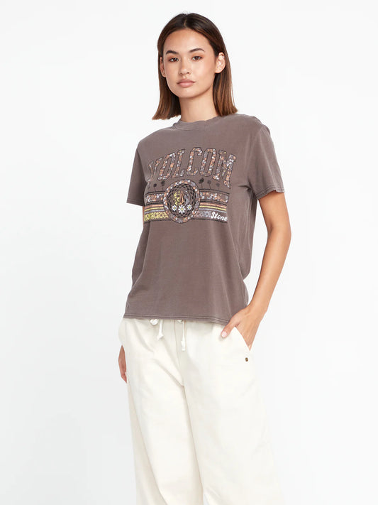T-Shirt pour Filles Volcom Lock It Up - Slate Grey
