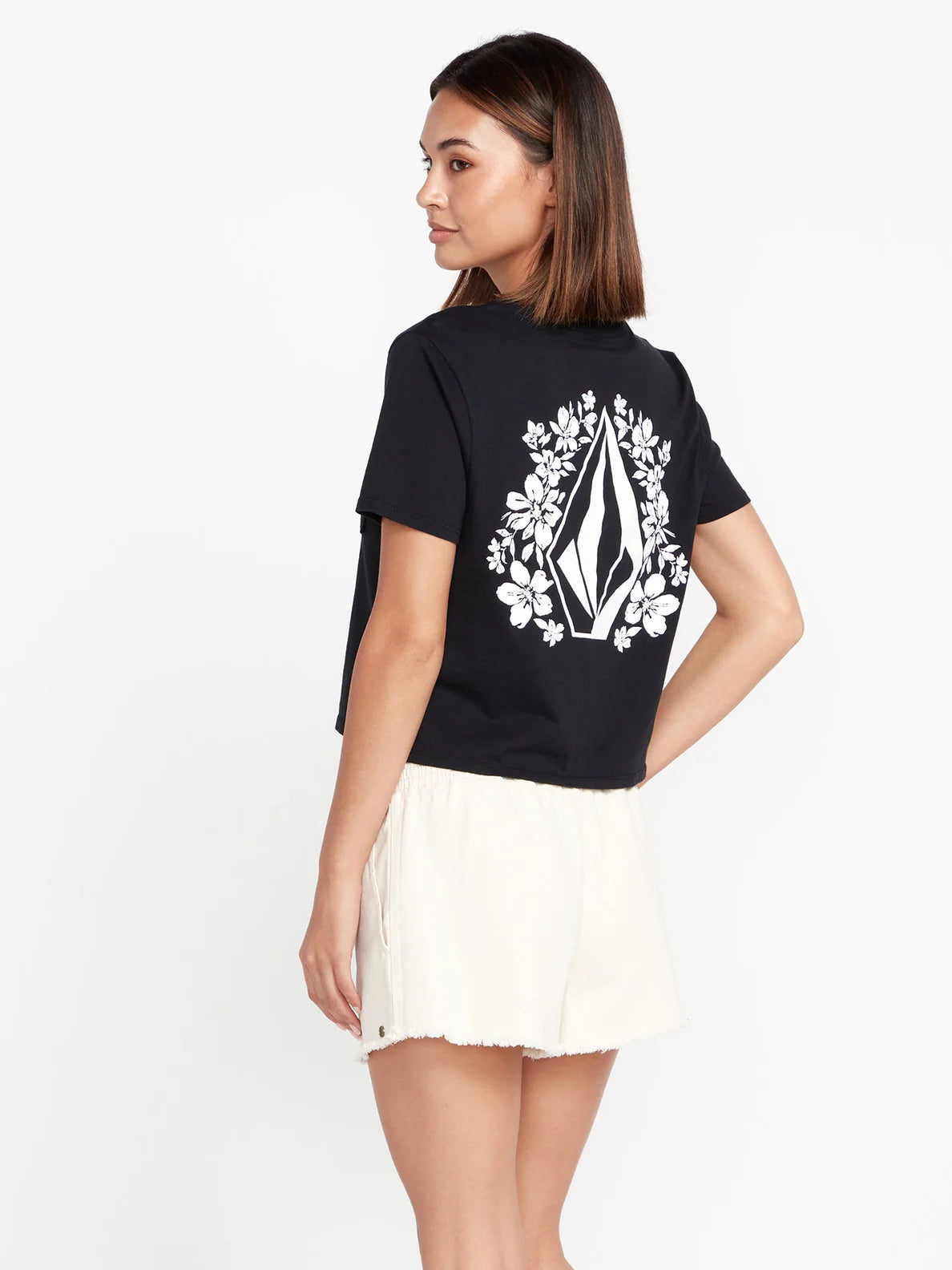 T-shirt pour Filles Volcom Pocket Dial - Noir