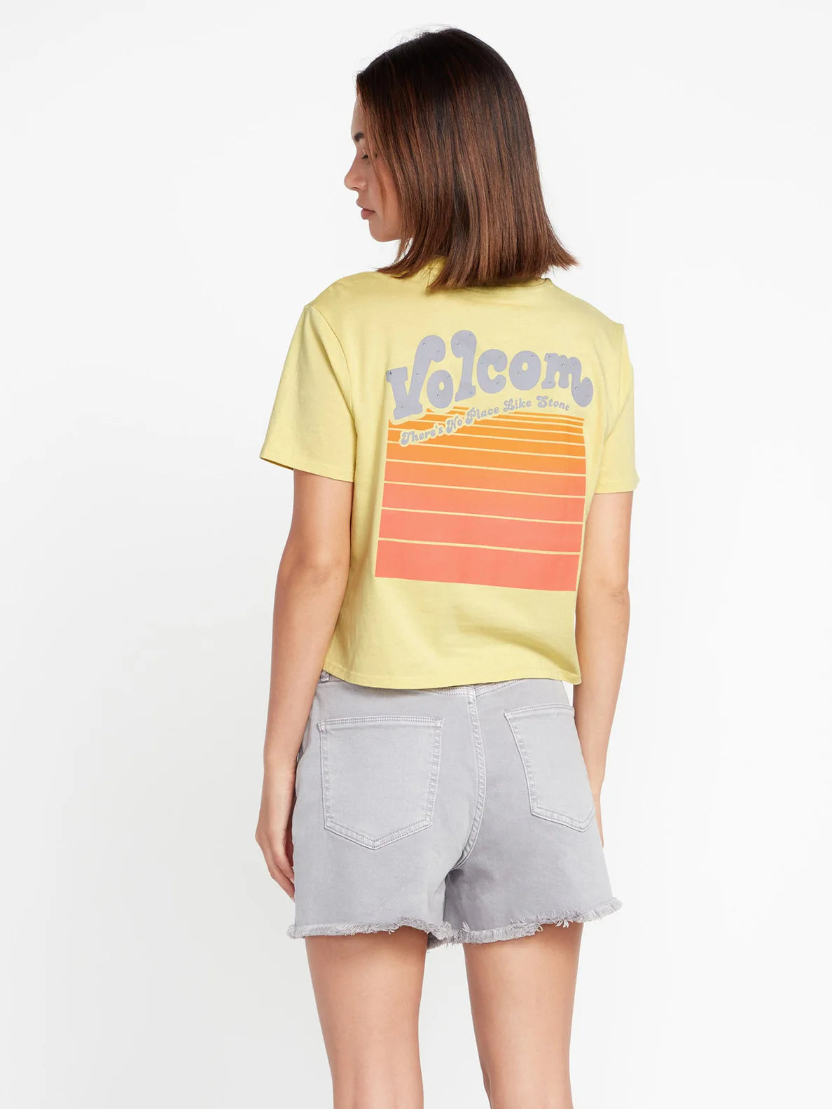 Volcom Pocket Dial Girl's T-Shirt - Citron