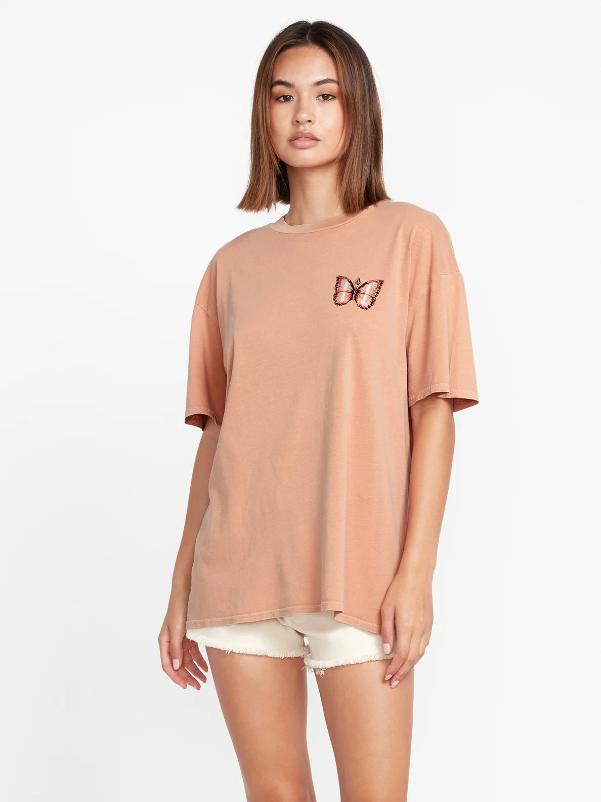 Volcom Stones Throw Tee Girl's T-Shirt - Clay