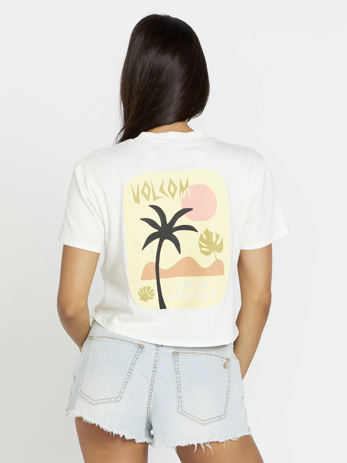 Volcom Pocket Dial Girl's T-Shirt - Star White | Collection_Zalando | Volcom Shop | Women's short sleeve t-shirts | surfdevils.com