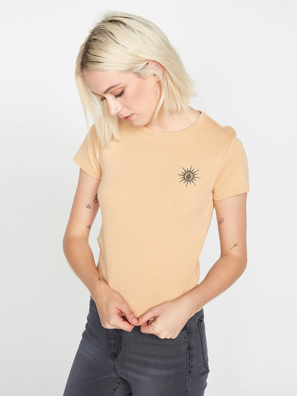 T-shirt Fille Volcom Have a Clue Hazelnut