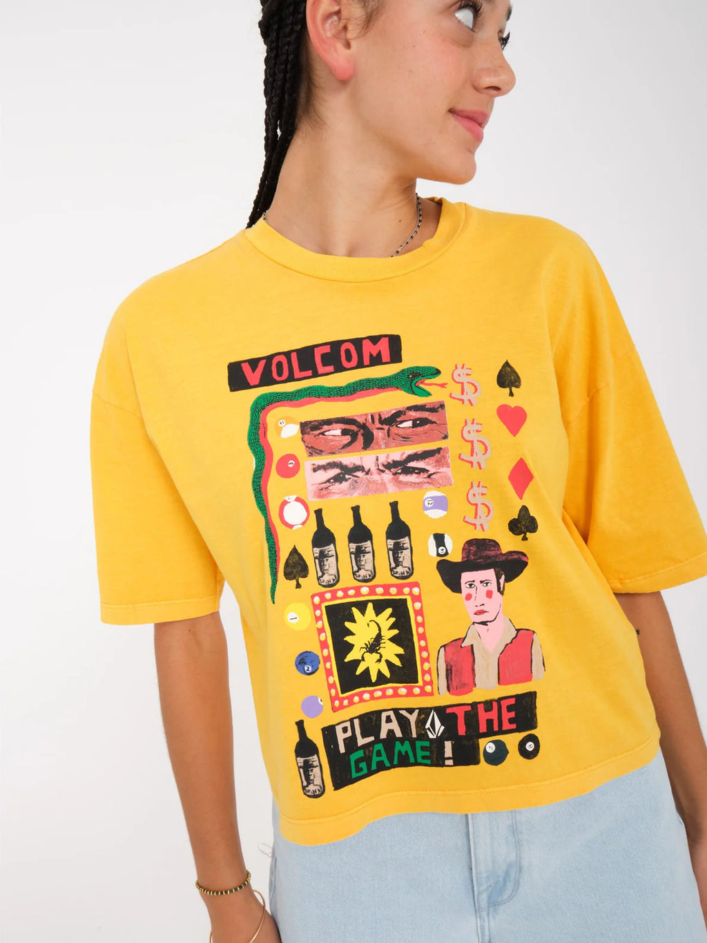 Volcom Play The Tee Girl's T-Shirt - Citrus